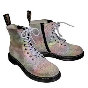 Dr. Martens 1460 Pascal Shimmery Iridescent Combat Boots Mens 4 Womens 5